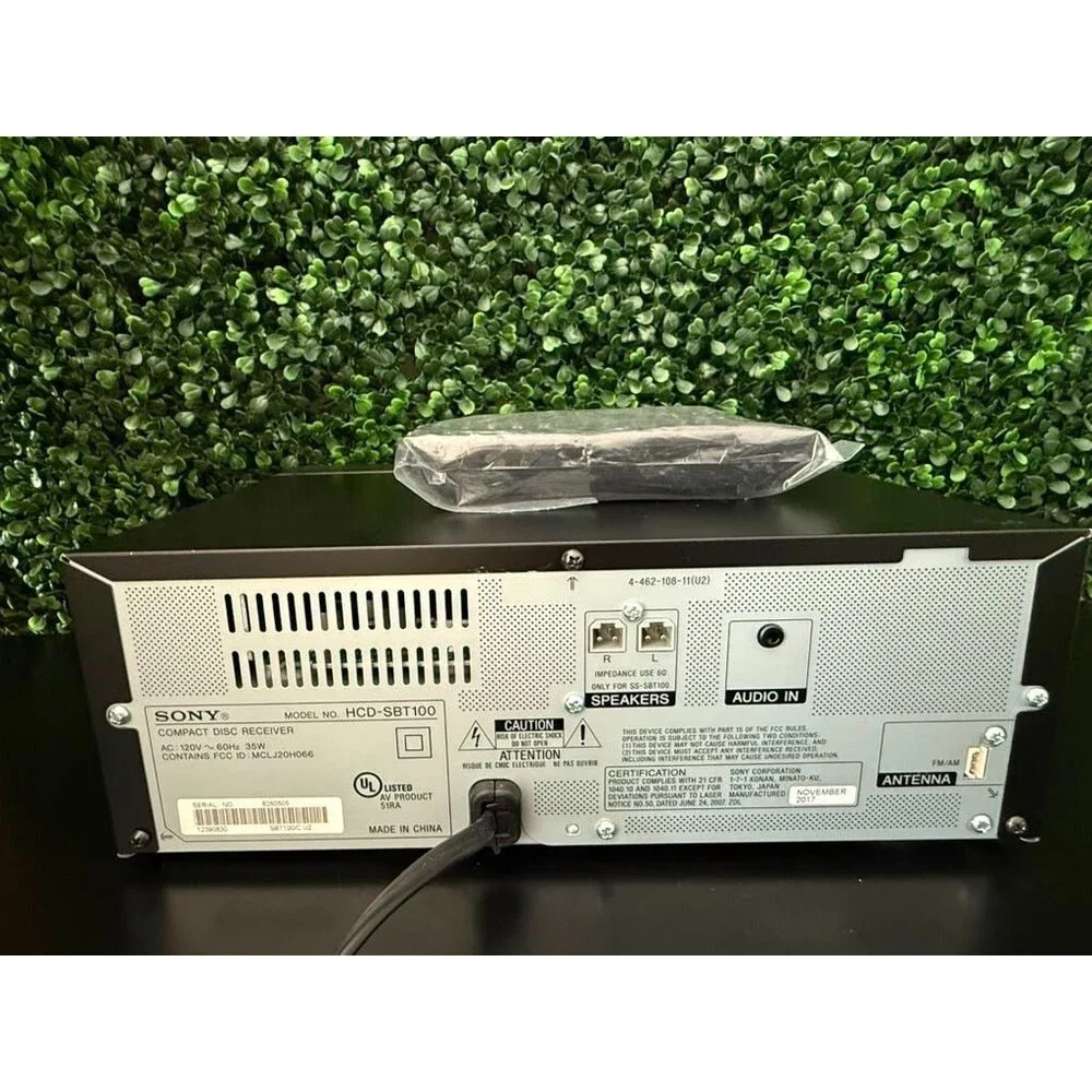 Sony CMT-SBT100 Bluetooth CD AM/FM USB Stereo Receiver w/ Remote AS-IS